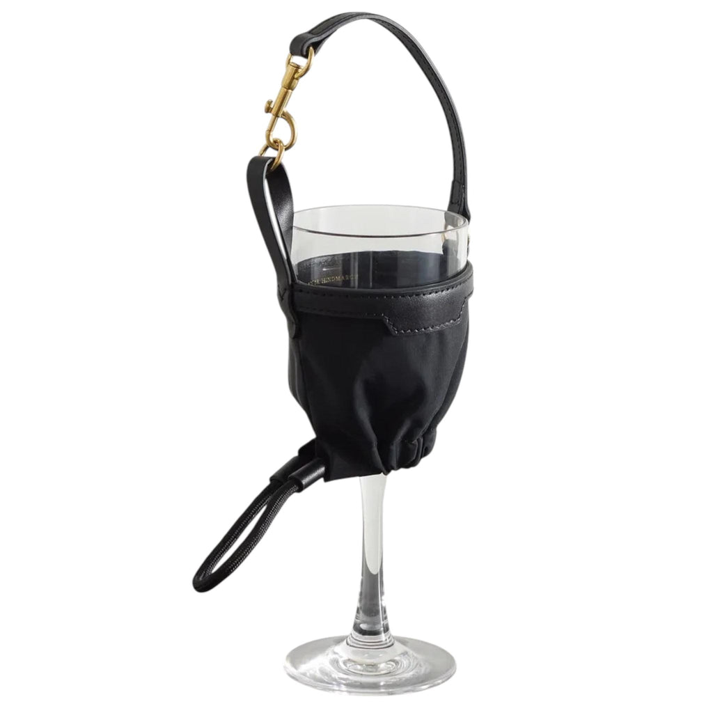 Porte-verre à vin en cuir