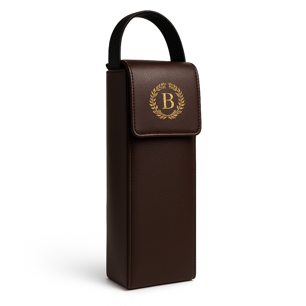 Sac à main et étui de transport en cuir de vin